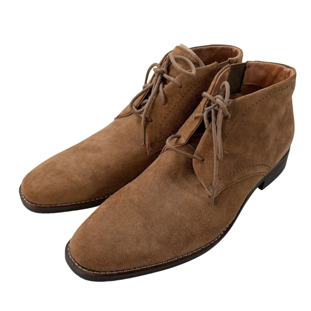 Mark‎ Nason Brown Camel Suede Memory Foam Lux Chukka Desert Boots Size 8 NWOB